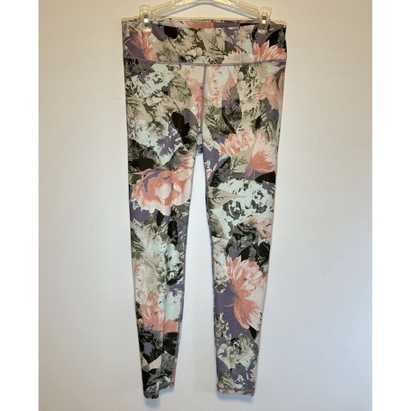 Fabletics Powerhold Define Leggings Mid Rise 7/8 Length Womens M Floral - Picture 1 of 8
